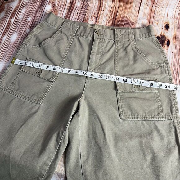 Vintage Y2K American Eagle CARGO KHAKIS Size 10 High Rise Boot Cut Pants 30x30.5 - Picture 5 of 11